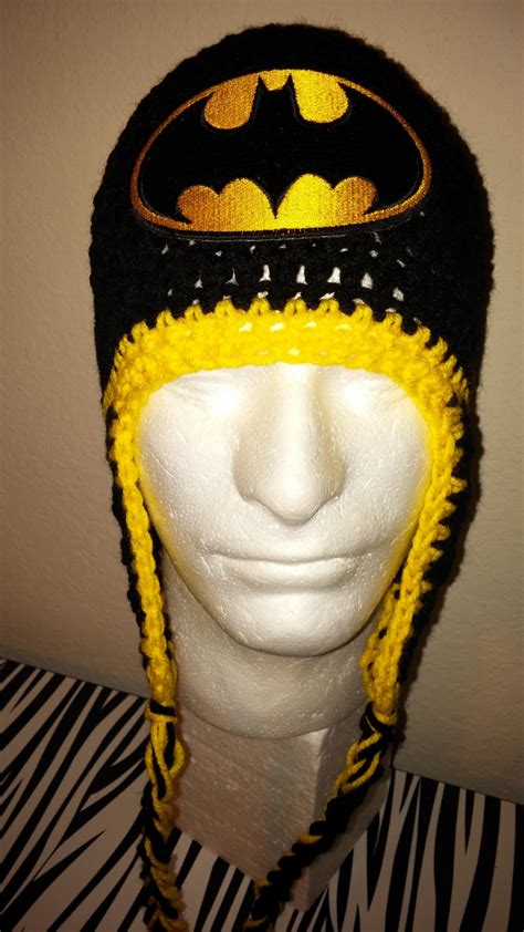 Batman Crochet Ear Flap Hat Caps And Hats