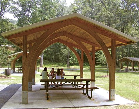 Wood Open Knee Phoenix Rectangle Pavilions Pavilions