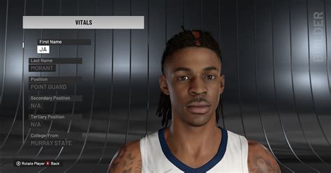 Ja Morant Cyberface Extracted From Nba K K Compatible