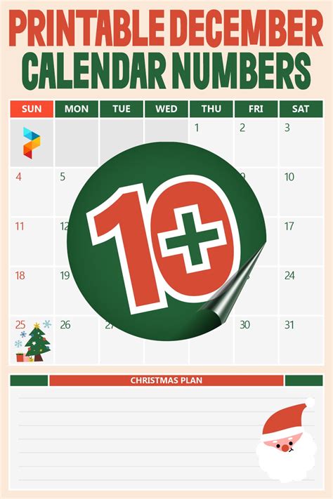10 Best Printable December Calendar Numbers Pdf For Free At Printablee