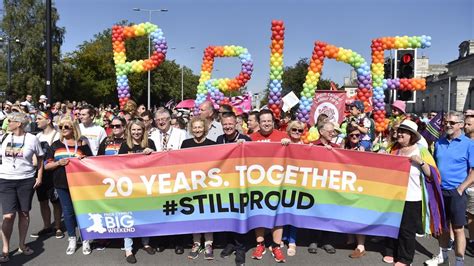Pride Cymru Parade In Cardiff Draws 15000 People Bbc News