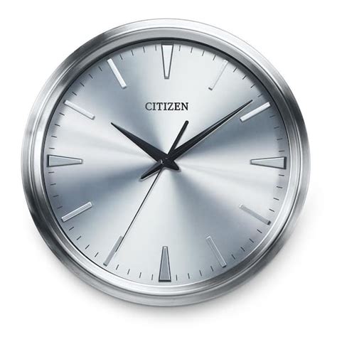 Citizen Gallery Circular Wall Clock With A Brushed Silver Cc2004 The