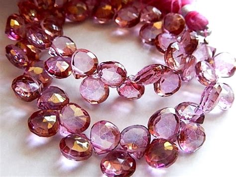 Mystic Pink Quartz Gemstone Semi Precious Gemstone Faceted