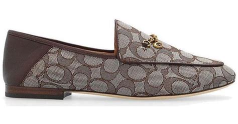 Coach Hanna Signature Jacquard Loafers In Grey Lyst Uk