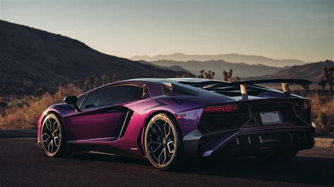 Shiny Purple And Pink Lamborghini Aventador Lp 750 4 Superveloce