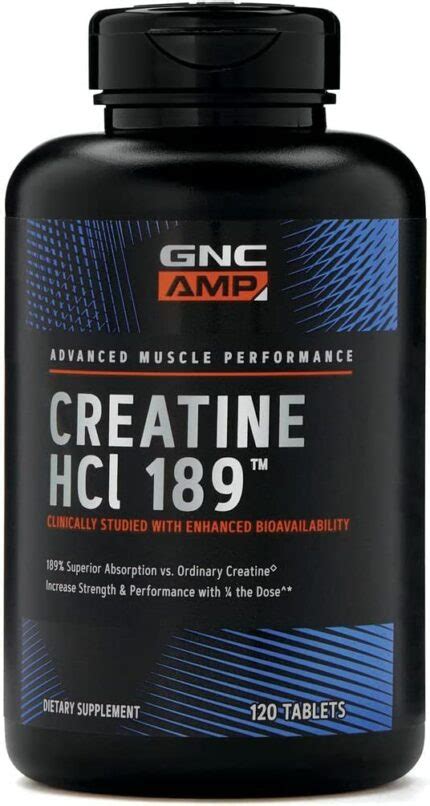 Creatina Gnc Amp Hcl 189 120 Tablets Extreme Nutrition