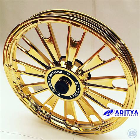 Here is how you can install custom alloy wheel on royal enfield abs models. Golden alloy wheels for Royal Enfield.To shop emailcontact ...