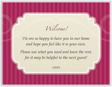 Custom Guest Bath Welcome Cards Welcome Card How Are You Feeling Custom
