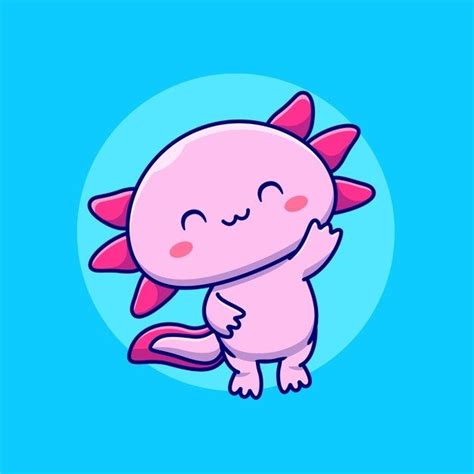 Cute Axolotl Cartoon Illustration Anima Free Vector Freepik