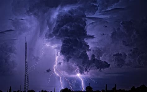 Wallpaper 1920x1200 Px Lightning Nature Storm