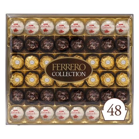 Ferrero Rocher Collection Fine Hazelnut Milk Chocolates 48 Count