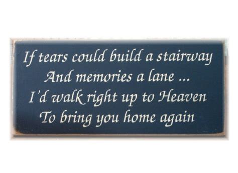 Items Similar To If Tears Could Build A Stairway Primitive Wood Sign