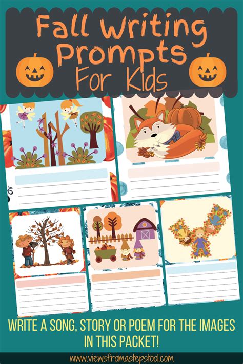 Fall Writing Prompts Printable Pages For Kids Views From A Step Stool