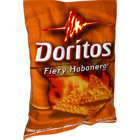 Doritos Fiery Habanero Flavored Tortilla Chips Snacks Chips Dips