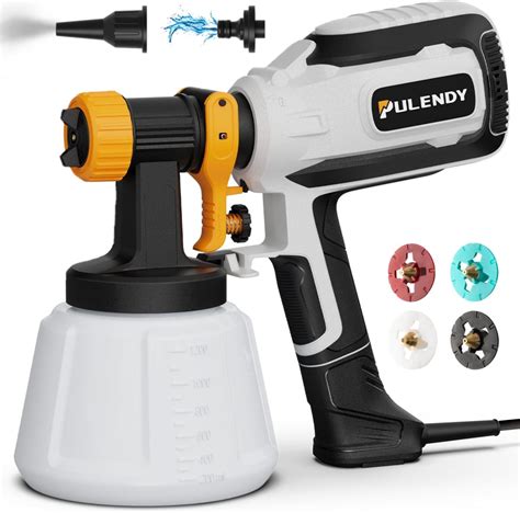 Amazon Com Paint Sprayer 700W HVLP Spray Gun With Cleaning Blowing Joints 4 Nozzle Sizes