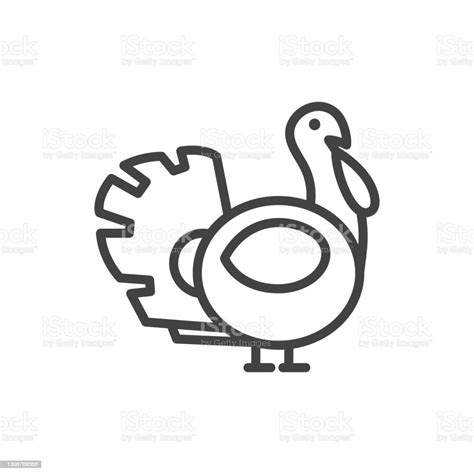Turkey Outline Icon Vector Illustration Stock Illustration Download
