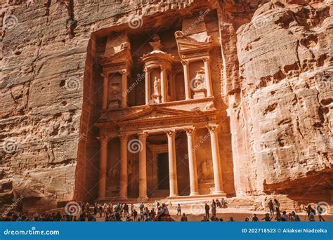 Petra Jordan October 15monument And Treasury Square In The Ancient