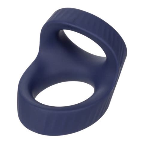 viceroy max dual ring silicone cock ring blue sex toys at adult empire