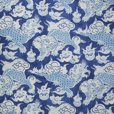 Sapphire Blue Animal Print Upholstery Fabric