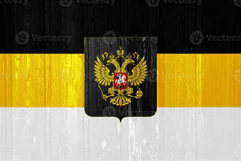 Russian imperial flag with a double-headed eagle. The first official
