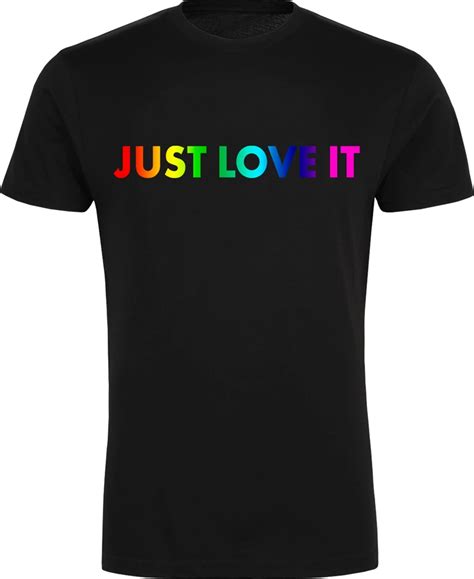 just love it rainbow t shirt pride bi lesbian trans lgbt love peace gay hope clothing funny male