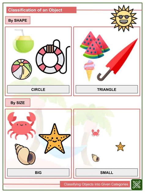 Free Sorting And Classifying Worksheets For Kindergar