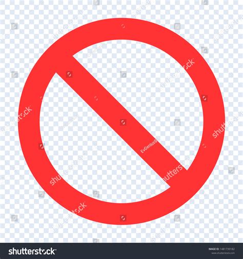 No Sign Vector Isolated Icon Protest Stock Vector Royalty Free 1481739182