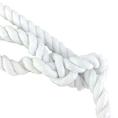 10mm Optic White Natural Cotton Plain Rope Halter X 12 Foot