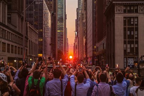 Manhattanhenge Effetti Speciali A New York Focusit