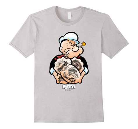 Mens Popeye The Sailor Man T Shirt Classic Look Pl Polozatee