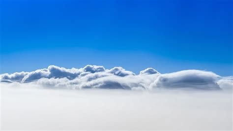 Papel De Parede 4k De Céu Azul De Nuvens Wallpaper Para Download No