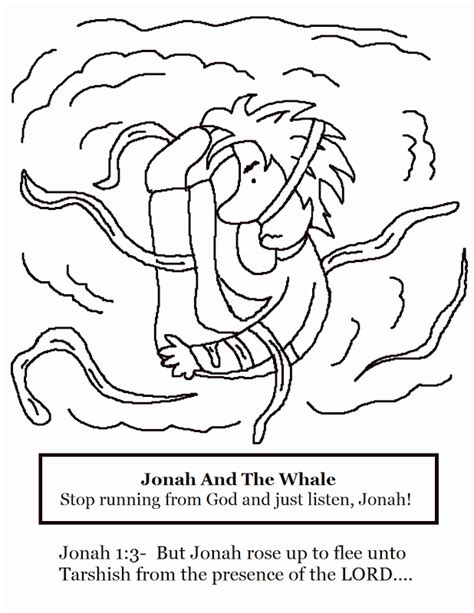 Free Jonah And The Whale Bible Story Coloring Pages Download Free