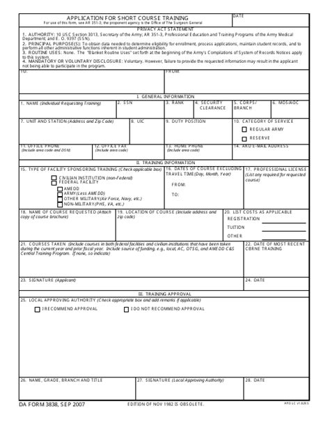 Da Form 3838 Fill Out Sign Online And Download Fillable Pdf