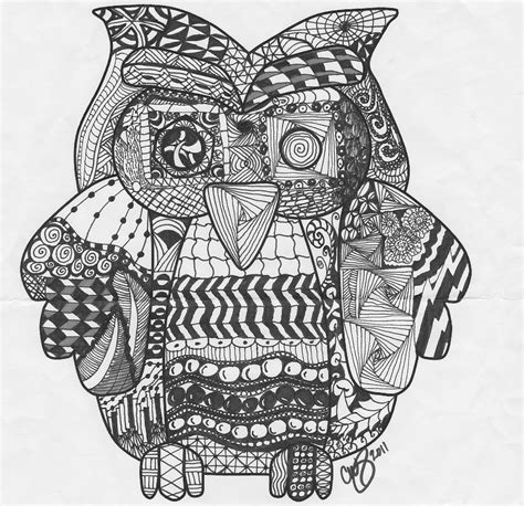 Owl Zentangle My Latest Obsession Zentangle Artwork Doodle Art