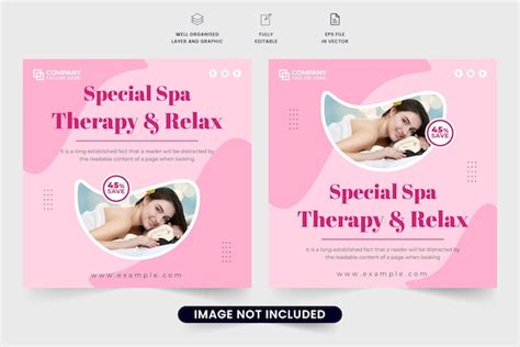 Premium Vector Special Spa Therapy And Relax Center Promotional Web Banner Vector With