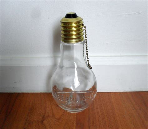 Vintage Light Bulb Shaped Glass Jar Glass Bottle Etsy