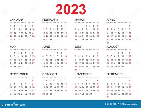 2023 Calendar Vector Printable Word Searches