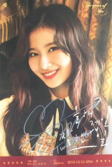 Signed Twice Sana Autographed Photo The Year Of Yes 57 Inches K Pop 122018a Lazada Ph