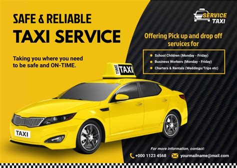Taxi Service Instagram Post Template Postermywall