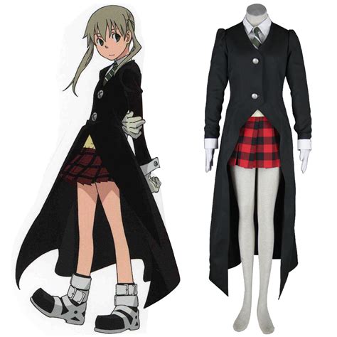 Soul Eater Maka Albarn 1 Black Anime Cosplay Costumes Outfit Soul Eater