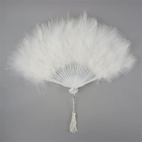 White Feather Fan Small Marabou Feather Fan Cheap Feather Fan For