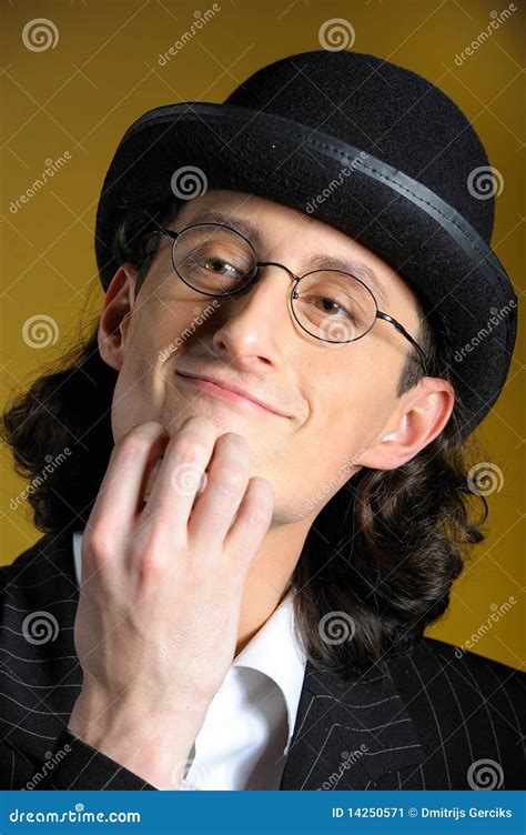 Funny Man In Glasses In Retro Suit Stock Image Image Of Shirt Person 14250571