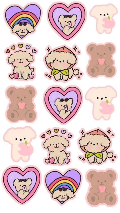 Aesthetic Sticker Pack Template Korean Printable Cute Drawings Artofit