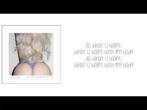Lady Gaga Do What U Want Lyric Video Ft R Kelly YouTube
