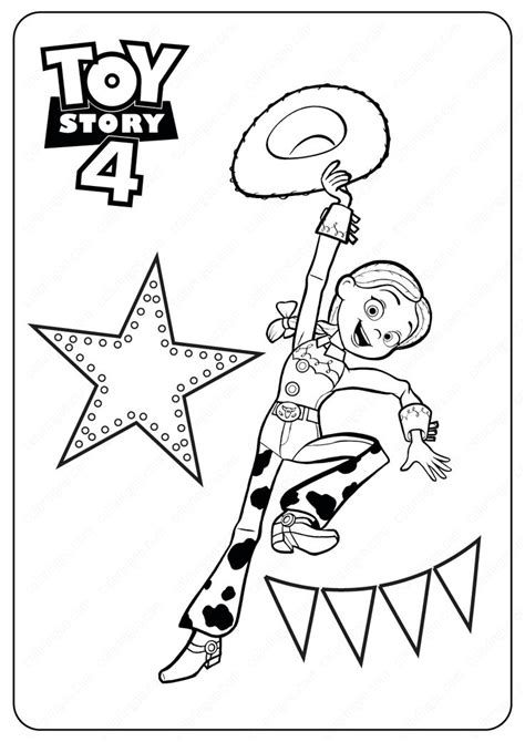 Printable christmas coloring pages for kids. Toy Story 4 Jessie PDF Coloring Pages #toystory #toystory4 #jessie #drawing #painting #pages # ...
