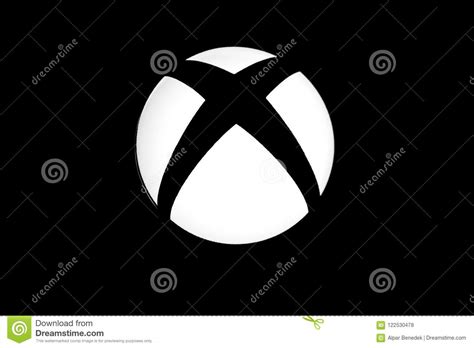 Xbox One Video Game Logo Close Up Shot In Black And White Editorial Stock Photo Image Of