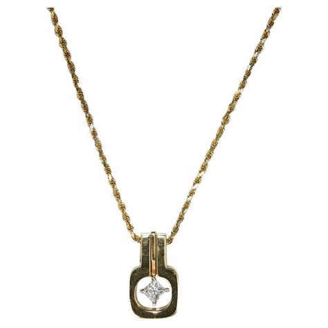 Princess Cut Diamond Yellow Gold Link Necklace For Sale At 1stdibs