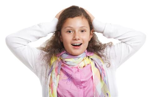 Surprised Little Cute Girl Stock Image Image Of Face 30069107