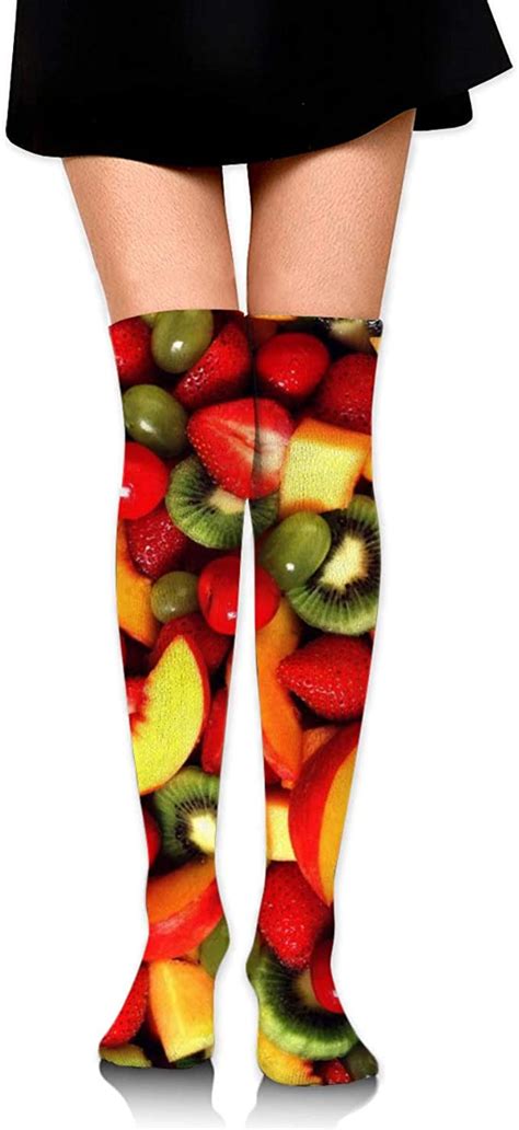 Yishow Women Girl Knee High Socks Fresh Fruits And Vegetables Thigh