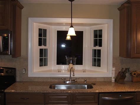 Large Bay Window Featured Above The Sink Custom Kitchen Remodel